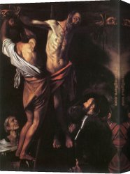 Caravaggio Canvas Paintings - The Crucifixion of St. Andrew by Caravaggio