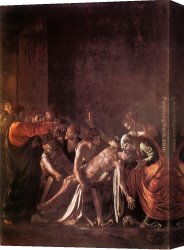 Caravaggio Canvas Paintings - The Raising of Lazarus by Caravaggio