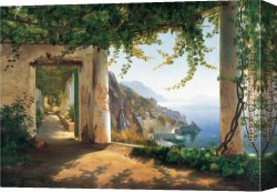 Carl Canvas Paintings - Amalfi dia Cappuccini 2 by Carl Fredrik Aagard