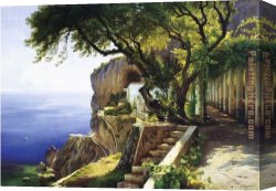 Carl Canvas Paintings - Pergola in Amalfi by Carl Fredrik Aagard