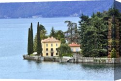 Carl Canvas Paintings - Villa La Corte Limonta Lake Como by Carl Fredrik Aagard