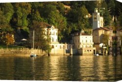 Carl Canvas Paintings - Villa Lucia Blevio Lake Como by Carl Fredrik Aagard