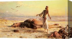 Desert, Canvas Paintings - Shipwreck in the Desert by Carl Haag