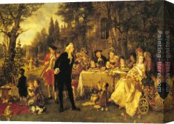 Herpfer Canvas Paintings - A Festive Gathering by Carl Herpfer