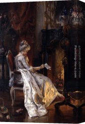 Herpfer Canvas Paintings - The Love Letter by Carl Herpfer