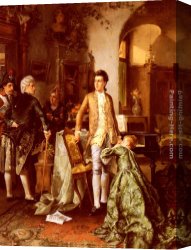 Herpfer Canvas Paintings - The Musician's Dilemma by Carl Herpfer