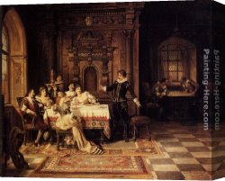 The Toast Canvas Paintings - A Toast by Carl Schweninger