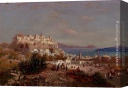 Spanish Town Canvas Paintings - Spanish Fort, Bizerte, Tunisia by Carlo Bossoli