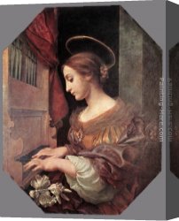 Cecilia Canvas Paintings - St Cecilia at the Organ by Carlo Dolci