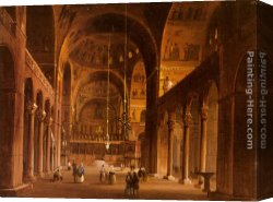 Piazza Canvas Paintings - Piazza San Marco by Carlo Grubacs
