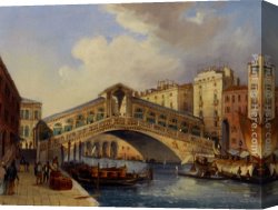 Rialto Canvas Paintings - The Rialto by Carlo Grubacs