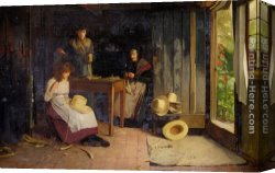 The Perfume Maker Canvas Paintings - The Hat Makers by Carlton Alfred Smith
