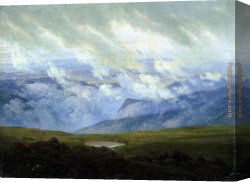 Friedrich Bamberger Canvas Paintings - Drifting Clouds by Caspar David Friedrich