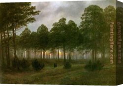 Friedrich Bamberger Canvas Paintings - Evening by Caspar David Friedrich