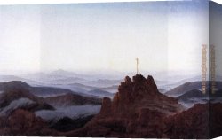 Friedrich Bamberger Canvas Paintings - Morning in the Riesengebirge by Caspar David Friedrich