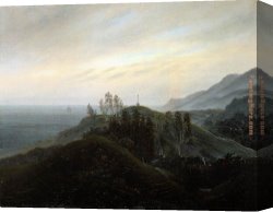 Friedrich Bamberger Canvas Paintings - View of the Baltic by Caspar David Friedrich