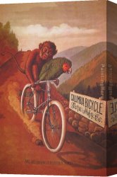 Marcellus Canvas Paintings - Columbia Bicycles by Cassius Marcellus Coolidge