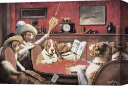 Marcellus Canvas Paintings - Sitting Up With A Sick Friend by Cassius Marcellus Coolidge