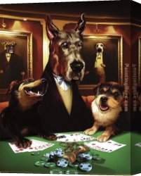 Marcellus Canvas Paintings - The Bone Loser by Cassius Marcellus Coolidge