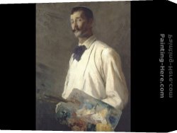 Cecilia Canvas Paintings - Alexander Harrison by Cecilia Beaux
