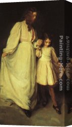 Cecilia Canvas Paintings - Dorothea and Francesca by Cecilia Beaux