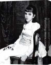 Cecilia Canvas Paintings - Little Girl by Cecilia Beaux