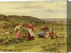 Battle Canvas Paintings - Battle of the Flowers by Cesar Pattein