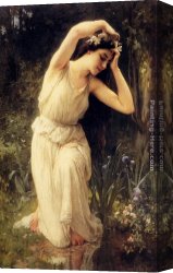 Charles Baugniet Canvas Paintings - A Nymph In The Forest by Charles Amable Lenoir