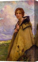 A Bar at The Folies-bergere Canvas Paintings - La Bergere by Charles Amable Lenoir