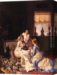 The Arrival Canvas Paintings - Spring's New Arrivals by Charles Baugniet