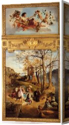 Diana And Acteon Canvas Paintings - Allegory Of Winter The Goddess Diana Surrounded By Putti by Charles Diodore Rahoult