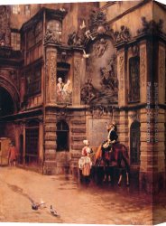 The Toast Canvas Paintings - A Toast to Love by Charles Edouard Edmond Delort