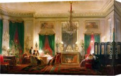 Bonaparte Canvas Paintings - Salon of Princess Mathilde Bonaparte Rue de Courcelles, Paris by Charles Giraud