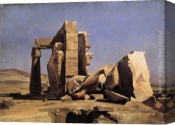 Egyptian Canvas Paintings - Egyptian Temple by Charles Gleyre