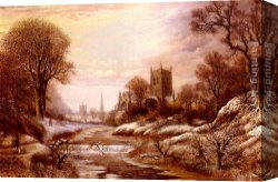 South Canvas Paintings - Worchester From The South West by Charles Leaver