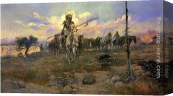 Bringing in The Hay Canvas Paintings - Bringing Home the Spoils by Charles Marion Russell