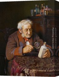 Charles Spencelayh Canvas Paintings - A Touch of Rheumatism by Charles Spencelayh
