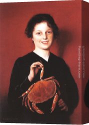 Charles Spencelayh Canvas Paintings - Delightful with Sauce by Charles Spencelayh