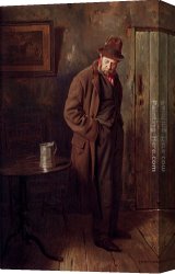 Charles Spencelayh Canvas Paintings - Gone But Not Forgotten by Charles Spencelayh