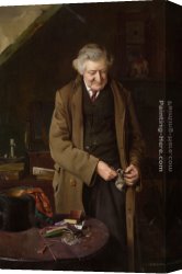 Charles Spencelayh Canvas Paintings - The Cause of All The Trouble by Charles Spencelayh