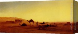 Frere Canvas Paintings - An Arab Encampment by Charles Theodore Frere