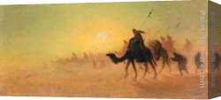 Desert, Canvas Paintings - Crossing the Desert by Charles Theodore Frere
