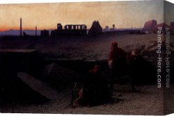 Frere Canvas Paintings - Ruines De Thebes (Haute-Egypte) by Charles Theodore Frere