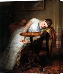 Charles Baugniet Canvas Paintings - Hope Deferred, And Hopes And Fears That Kindle Hope by Charles West Cope