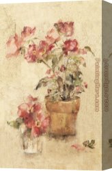 Cheri Canvas Paintings - Pots of Roses Panel IV by Cheri Blum