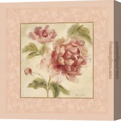 Cheri Canvas Paintings - Rose on Acanthus I by Cheri Blum