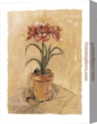 Cheri Canvas Paintings - Secret Amaryllis I by Cheri Blum