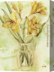 Cheri Canvas Paintings - Vase of Day Lilies II by Cheri Blum