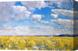 Desert, Canvas Paintings - Afternoon Sky, Harney Desert by childe hassam