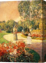 April in Paris Canvas Paintings - Parc Monceau, Paris by childe hassam